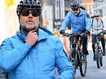 Russell Crowe goes biking on the West Side Highway bike path in New York City, heading to SNL, he was biking from the greenwich hotel to the NBC studios in Rockefeller Center\n\nPictured: Russell Crowe\nRef: SPL1258635  060416  \nPicture by: Felipe Ramales / Splash News\n\nSplash News and Pictures\nLos Angeles: 310-821-2666\nNew York: 212-619-2666\nLondon: 870-934-2666\nphotodesk@splashnews.com\n