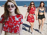 07.April.2016 ñ Miami ñ USA\n*** STRICTLY AVAILABLE FOR UK AND GERMANY USE ONLY ***\nMiami, FL - Bella Thorne plays on the beach with her sister Dani. The pair look cute in their beach attire. Bella is wearing a matching floral red set that shows off her toned tummy. \nBYLINE MUST READ : AKM-GSI-XPOSURE\n***UK CLIENTS - PICTURES CONTAINING CHILDREN PLEASE PIXELATE FACE PRIOR TO PUBLICATION ***\n*UK CLIENTS MUST CALL PRIOR TO TV OR ONLINE USAGE PLEASE TELEPHONE 0208 344 2007*\n