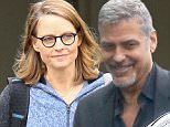 Exclusive... 52017758 Director and actress Jodie Foster was spotted with George Clooney in Los Angeles, California on April 8, 2016.  George is starring in Jodie's new film 'Money Monster' along with Julia Roberts. FameFlynet, Inc - Beverly Hills, CA, USA - +1 (310) 505-9876