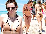 Miami, FL - Bella Thorne and her sister Dani Thorne show off their good genetics by flaunting their bikini bods on the beach. Bella opted for a brown and black triangle bikini, while Dani went for a sportier look in a light blue patterned two piece.
  
AKM-GSI      April 8, 2016
To License These Photos, Please Contact :
Steve Ginsburg
(310) 505-8447
(323) 423-9397
steve@akmgsi.com
sales@akmgsi.com
or
Maria Buda
(917) 242-1505
mbuda@akmgsi.com
ginsburgspalyinc@gmail.com