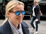 Actress Reese Witherspoon wearing jeans and a blue blazer, arrives at the Greenwich Hotel in New York City, New York.\n\nPictured: Reese Witherspoon\nRef: SPL1260509  090416  \nPicture by: Christopher Peterson/Splash News\n\nSplash News and Pictures\nLos Angeles: 310-821-2666\nNew York: 212-619-2666\nLondon: 870-934-2666\nphotodesk@splashnews.com\n