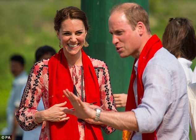 Tremors were felt around 500 miles away in India's Kaziranga National Park (pictured) where Kate and William are staying in a riverside lodge on their tour of India