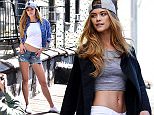 BROOKLYN, NY - APRIL 13:  Nina Agdal shoots New Era Cap MLB Campaign on April 13, 2016 in Brooklyn, New York.  (Photo by Bryan Bedder/Getty Images for New Era)