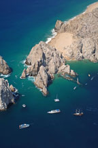 aerial view of land's end at cabo san lucas, mexico
