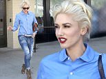 Beverly Hills, CA - Gwen Stefani rocks an all blue outfit with leopard print heels as she leaves the Palm after a lunch meeting with a friend.\n  \nAKM-GSI      April 22, 2016\nTo License These Photos, Please Contact :\nSteve Ginsburg\n(310) 505-8447\n(323) 423-9397\nsteve@akmgsi.com\nsales@akmgsi.com\nor\nMaria Buda\n(917) 242-1505\nmbuda@akmgsi.com\nginsburgspalyinc@gmail.com