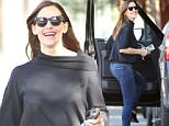 28.April.2016 - Santa Monica - USA\n*** STRICTLY AVAILABLE FOR UK AND GERMANY USE ONLY ***\nJennifer Garner looking amazing and shows off a bright smile after she took her kids to school, this after a rumored pregnancy report with Ben Afleck.  On the way back to her car she was chatting with a friend and took time to fix her daughters toy.  The photographer told her thanks for the $1,000, 000 dollar smile and Jen said "A Million dollar smile, I would have a fancier car then" and smiled again.\nBYLINE MUST READ : AKM-GSI-XPOSURE\n***UK CLIENTS - PICTURES CONTAINING CHILDREN PLEASE PIXELATE FACE PRIOR TO PUBLICATION ***\n*UK CLIENTS MUST CALL PRIOR TO TV OR ONLINE USAGE PLEASE TELEPHONE 0208 344 2007*\n