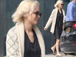 *EXCLUSIVE* New York, NY - A blonde looking Jennifer Lawrence, along with her bodyguard, arrived at an office building in the Financial District this afternoon. She wore a simple dark spring dress with a cream patterned cardigan on top and flip-flops.\nAKM-GSI          April 28, 2016\nTo License These Photos, Please Contact :\nSteve Ginsburg\n(310) 505-8447\n(323) 423-9397\nsteve@akmgsi.com\nsales@akmgsi.com\nor\nMaria Buda\n(917) 242-1505\nmbuda@akmgsi.com\nginsburgspalyinc@gmail.com