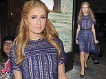 Picture Shows: Paris Hilton  April 28, 2016\n \n Paris Hilton seen arriving at Sexy Fish restaurant during a night out in Mayfair, London, UK. Newly-single Paris was looking chic in a demure blue dress paired with black heels and a black handbag.\n \n Non Exclusive\n WORLDWIDE RIGHTS\n \n Pictures by : FameFlynet UK © 2016\n Tel : +44 (0)20 3551 5049\n Email : info@fameflynet.uk.com