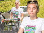*EXCLUSIVE* Los Angeles, CA - A make up free Miley Cyrus appears to have softened up a bit as she is seen looking casual in a Teenage Muntant Ninja Turtles shirt as she gets some shopping done. The 23 year old singer was spotted NOT wearing her engagement ring while out picking up some domestic goods and flowers for her new home. Are things called off between her and Liam Hemsworth? Or perhaps she is settling into the role of home-maker with her new purchases?\n  \nAKM-GSI       May 9, 2016\nTo License These Photos, Please Contact :\nSteve Ginsburg\n(310) 505-8447\n(323) 423-9397\nsteve@akmgsi.com\nsales@akmgsi.com\nor\nMaria Buda\n(917) 242-1505\nmbuda@akmgsi.com\nginsburgspalyinc@gmail.com