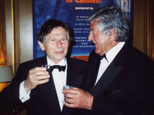 In this  May 2002 photo, producer Gene Gutowski, right, chats with film director Roman Polanski in Cannes, France. Gutowski, a Polish-American Holocaust surv...