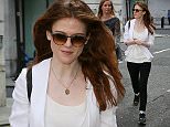 Games Of Thrones actress Rose Leslie leaving BBC Radio Two studios after promoting the new series.  Rose who is dating GOT co-star Kit Harington aka Jon Snow, was seen with a cold sore on her lip - London \n13 May 2016.\nPlease byline: Vantagenews.com
