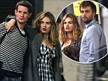 MUST BYLINE: EROTEME.CO.UK
Matt Smith and Lily James have dinner at Lemonia restaurant with Douglas Booth and a friend.  Matt Smith is approached by a super fan wearing pink who is delighted to see the former Dr. Who star.
EXCLUSIVE  May 7, 2016
Job: 160507L2  London, England 
EROTEME.CO.UK
44 207 431 1598
Ref: 341629