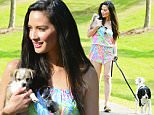 Mandatory Credit: Photo by Startraks Photo/REX/Shutterstock (5689194e)\nOlivia Munn with dogs\nOlivia Munn out and about, Atlanta, America - 18 May 2016\nOlivia Munn Ready For Summer Wearing a Lilly Pulitzer Romper\n