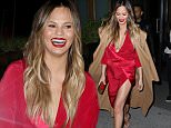 18.May.2016 - New York ñ USA\n**EXCLUSIVE ALL ROUND PICTURES**\n*** STRICTLY AVAILABLE FOR UK AND GERMANY USE ONLY ***\nNew York, NY - Chrissy Teigen and John Legend make it a date night and head out to dinner in West Village together. John wore a black-and-white ensemble with leather as his lovely model wife wore a loose red dress with tan leather strappy heels and a smile.\nBYLINE MUST READ : AKM-GSI-XPOSURE\n***UK CLIENTS - PICTURES CONTAINING CHILDREN PLEASE PIXELATE FACE PRIOR TO PUBLICATION ***\n*UK CLIENTS MUST CALL PRIOR TO TV OR ONLINE USAGE PLEASE TELEPHONE 0208 344 2007*