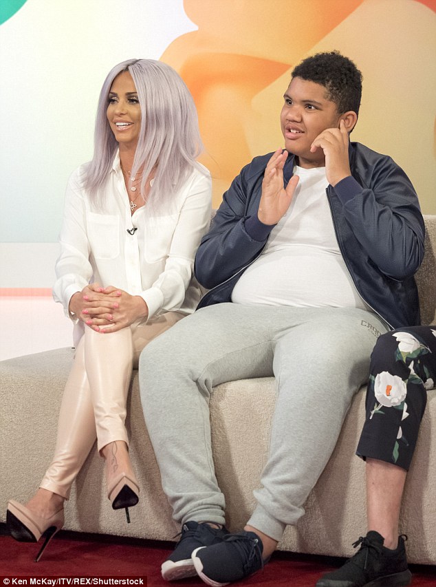 Raising awareness: Katie spoke out on her other big TV moment this week during the show with Rylan, after she appeared with son Harvey, 13, on Loose Women
