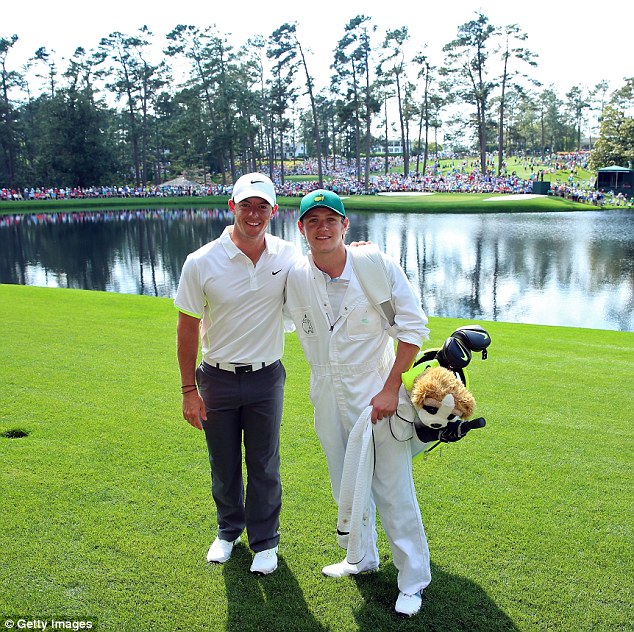 Living the dream: The pop sensation has previously acted as caddie to golfing legend Rory McIlroy