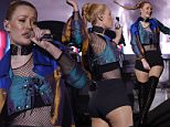 Iggy Azalea performs during a concert at Morocco's annual Mawazine Music Festival in Rabat, Morocco, Saturday, May 21, 2016. (AP Photo/Abdeljalil Bounhar)