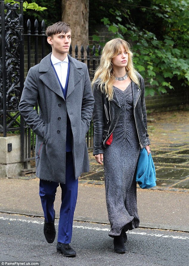 Cutting edge: Georgia May Jagger looked like a rocker in her own right as she headed to the wedding of Lara Boglione & Giovanni Mazzei with her boyfriend Josh McLellan in Richmond on Saturday