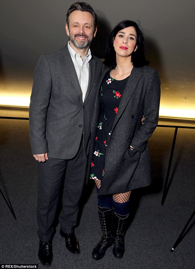 In love: Since 2014, Sarah has been dating British actor Michael Sheen, 47. They are pictured in LA on May 16