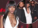 Last night, Supermodel icon Naomi Campbell celebrated her birthday with a private dinner at PHD Rooftop Lounge at Dream Downtown. Looking stunning in all-white, Campbell was joined with Sean "Diddy" Combs (right off of his Bad Boy reunion tour at Barclay's Center), singer Usher, hip-hop artist Q-Tip, Empire co-star Jussie Smollett, as well as some of her fashion industry friends including Andre Leon Talley, model Maria Borges, socials Peter and Harry Brant, Eric Rutherford and designers Zac Posen and Anna Sui, among many others. 
At the end of the dinner, Campbell was presented with a larger-than-life birthday cake that mirrored her new coffee table book set as friends sang "Happy Birthday" to her while DJ David Katz kept the party going with his signature set as guests mingled outside at PHD Rooftop