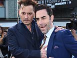 Johnny Depp, left, and Sacha Baron Cohen arrive at the premiere of "Alice Through the Looking Glass" at the El Capitan Theatre on Monday, May 23, 2016, in Los Angeles. (Photo by Jordan Strauss/Invision/AP)