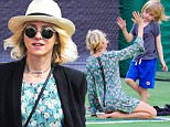 New York, NY - Naomi Watts is spotted with her family spending a sunny day in the Big Apple. The actress dressed Spring ready in a floral long sleeve dress and black blazer. She went barefoot at the park while she spent time with her sons.\n  \nAKM-GSI       May 25, 2016\nTo License These Photos, Please Contact :\nSteve Ginsburg\n(310) 505-8447\n(323) 423-9397\nsteve@akmgsi.com\nsales@akmgsi.com\nor\nMaria Buda\n(917) 242-1505\nmbuda@akmgsi.com\nginsburgspalyinc@gmail.com