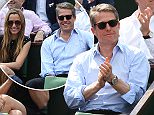 Hugh Grant and Anna Elisabet Eberstein attend the Roland Garros French Open in Paris.\n25 May 2016.\nPlease byline: Vantagenews.com