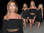 Ferne McCann, Danielle Armstrong and Jessica Wright arriving at Cavalli night hot spot in Puerto Banus in Marbella on the Costa Del Sol in Spain.\\n\\n26/05/2016\\n\\n***EXCLUSIVE ALL ROUND***