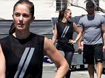 *EXCLUSIVE*  Beverly Hills, CA - Actress, Minka Kelly, used her hunky professional trainer as her weight resistance as she worked out behind her gym in Beverly Hills.  The petite actress was seen pulling her muscular trainer on a rope as she ran at full speed ahead with him attached to her every move.  It's no wonder 'The Path' actress is known as much for her incredible physique as her acting chops.\nAKM-GSI     May 26, 2016\nTo License These Photos, Please Contact :\nSteve Ginsburg\n(310) 505-8447\n(323) 423-9397\nsteve@akmgsi.com\nsales@akmgsi.com\nor\nMaria Buda\n(917) 242-1505\nmbuda@akmgsi.com\nginsburgspalyinc@gmail.com
