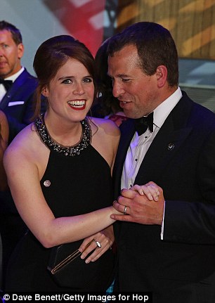 The royal cousins Eugenie and Peter shared a joke at the event which was hosted by Natalie Pinkham