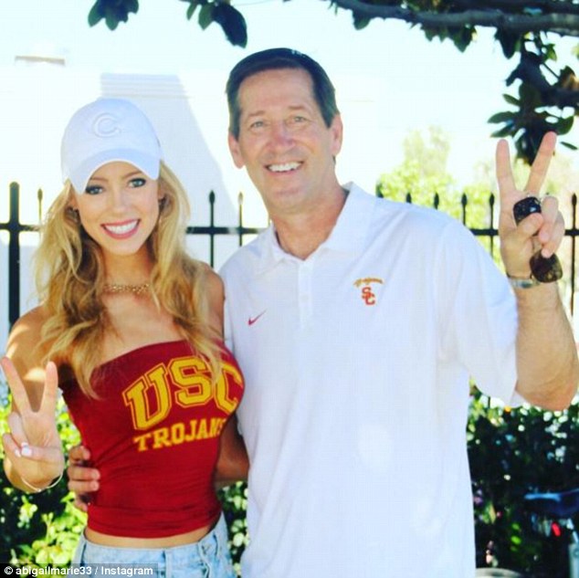 The New York Knicks unveiled Jeff Hornacek as their new head coach on Friday, but his 22-year-old daughter, Abby (pictured with him) has ended up stealing the show