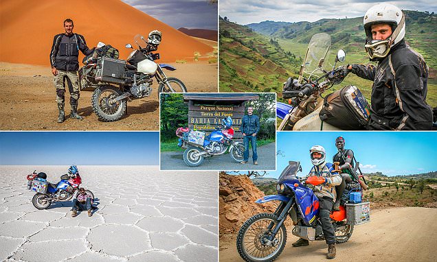 Sark adventurer George Guille buys motorbike and laps the world FOUR times on it