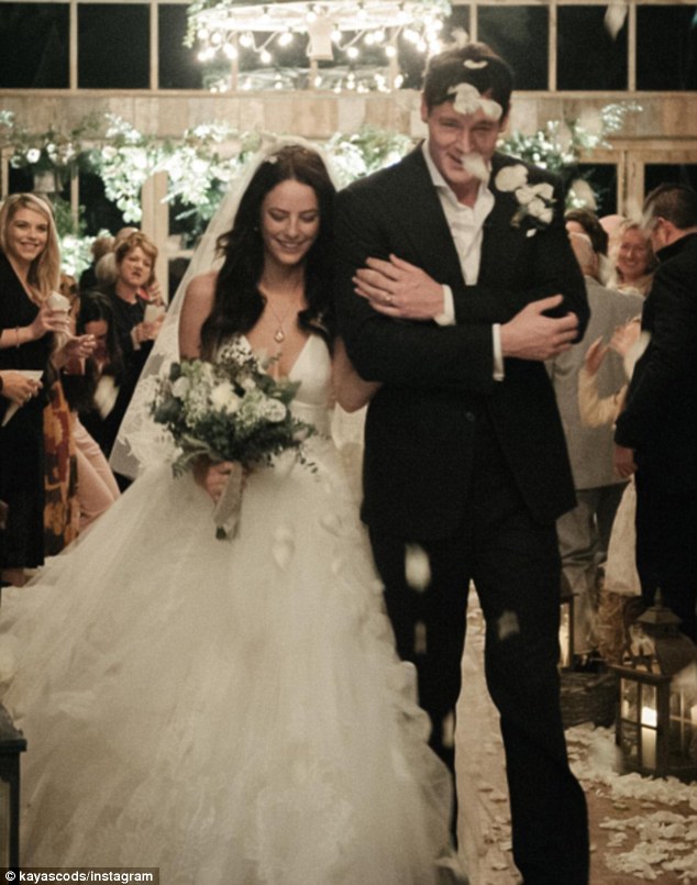 The blushing bride: Benjamin popped the question after six months of dating in December 2014