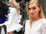 June 13, 2016: Elsa Hosk has a Marilyn Monroe moment as she is seen out and about in downtown New York City. Mandatory Credit: PapJuice/INFphoto.com infusny-286