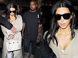 14 Jun 2016 - Los Angeles - USA  Kim Kardashian and Kanye West arrive at LAX.    BYLINE MUST READ : RACHPOOT / XPOSUREPHOTOS.COM  ***UK CLIENTS - PICTURES CONTAINING CHILDREN PLEASE PIXELATE FACE PRIOR TO PUBLICATION ***  **UK CLIENTS MUST CALL PRIOR TO TV OR ONLINE USAGE PLEASE TELEPHONE  44 208 344 2007 ***