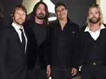 LOS ANGELES, CA - FEBRUARY 15:  Musicians Franz Stahl, Chris Shiflett, Dave Grohl, Pat Smear, Taylor Hawkins and Nate Mendel of Foo Fighters attend The 58th GRAMMY Awards at Staples Center on February 15, 2016 in Los Angeles, California.  (Photo by Larry Busacca/Getty Images for NARAS)
