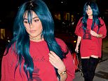Kylie Jenner arriving at at Koi with wig  june 14, 2016 /X17online.com