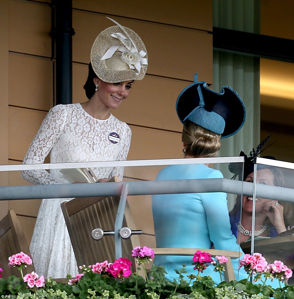 Kate was seen catching up with the Countess of Wessex