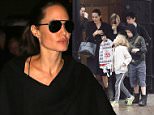Picture Shows: Angelina Jolie, Vivienne Jolie-Pitt, Shiloh Jolie-Pitt  April 26, 2016
 
 *Min Web / Online Fee £200 For Set*
 *Min £200 per pic for mags*
 
 Actress Angelina Jolie and her children spotted out for lunch at The Delaunay restaurant in London, England.
 
 Angelina was seen carrying a shopping bag from Hamleys toy store as they left the restaurant.
 
 Twins Knox and Vivienne enjoyed the sudden snowfall as they left, trying to catch it in their hands and mouths. 
 
 *Min Web / Online Fee £200 For Set *
 *Min £200 per pic for mags*
 
 Exclusive All Rounder
 WORLDWIDE RIGHTS
 Pictures by : FameFlynet UK © 2016
 Tel : +44 (0)20 3551 5049
 Email : info@fameflynet.uk.com