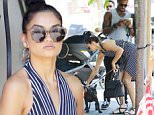 West Hollywood, CA - Shanina Shaik and boyfriend DJ Ruckus lunch at Urth Caffe together with her dog Choppa. Shanina is wearing a plunging dress paired with sandals with her hair worn in a top knot. \nAKM-GSI          June 18, 2016\nTo License These Photos, Please Contact :\nMaria Buda\n(917) 242-1505\nmbuda@akmgsi.com\nsales@akmgsi.com\nor \nMark Satter\n(317) 691-9592\nmsatter@akmgsi.com\nsales@akmgsi.com\nwww.akmgsi.com