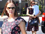 Pacific Palisades, CA - Jennifer Garner is seen arriving to Sunday service with Samuel. The 44-year-old actress is wearing a floral dress paired with sandals. \nAKM-GSI          July 24, 2016\nTo License These Photos, Please Contact :\nMaria Buda\n(917) 242-1505\nmbuda@akmgsi.com\nsales@akmgsi.com\nor \nMark Satter\n(317) 691-9592\nmsatter@akmgsi.com\nsales@akmgsi.com\nwww.akmgsi.com