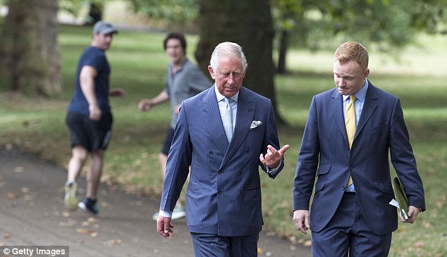 The pair took a double take upon realising that it was the world famous royal 