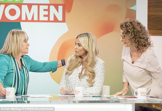 Sympathetic: She received support from the Loose Women team as she shared the news