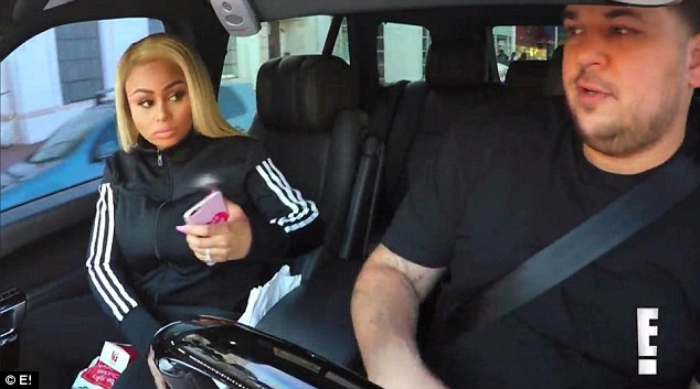 Petty: Blac Chyna let a bag of French fries fall to the floor in Rob Kardashian's car after he took a sharp turn in a sneak teaser for this weeks Rob & Chyna