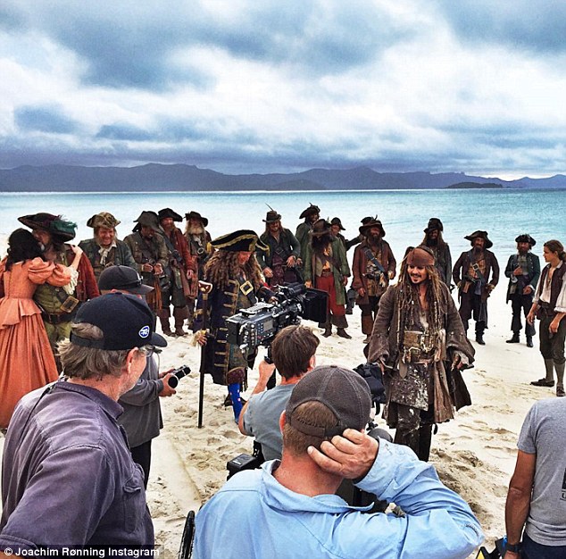In response to his post, fans begged Ronning to release a trailer showing Depp in his famous role. The Hollywood star is seen filming on location in Australia  with Ronning last year