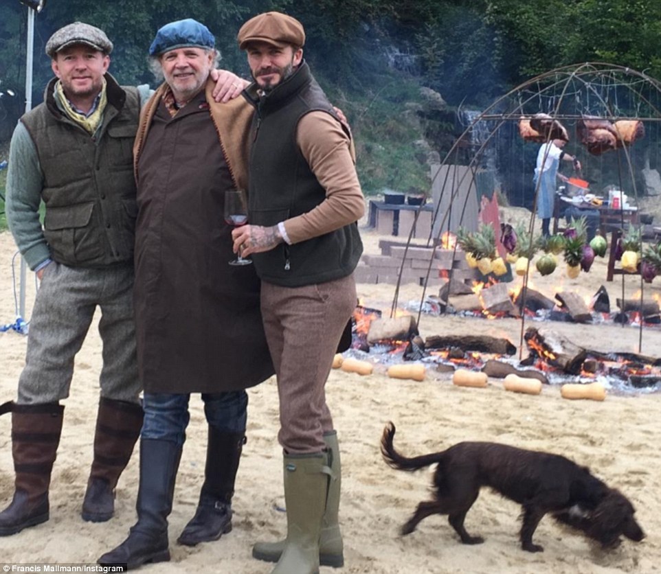 What you got cooking? Celebrity chef Francis Mallmann posted this picture of himself with Guy and David on Instagram