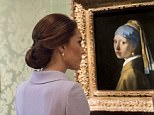 Her Royal Highness The Duchess of Cambridge  visited the  Mauritshuis in The Hague, Netherlands.
 The visit was planned to coincide with the exhibition  At Home in Holland: Vermeer and his contemporaries from the Royal Collection, which includes important genre paintings from the Queens  collection. The Duchess of Cambridge was received by director Emilie Gordenker, who gave her a tour of highlights in the Mauritshuis, which includes the  Girl with a Pearl Earring by Johannes Vermeer,  The Goldfinch by Carel Fabritius, and  The Bull by Paulus Potter. The Duchess of Cambridge, who took a degree in art history at the University of St Andrews, is familiar with the collection. She  also visited the Art Workshop in the Mauritshuis, where children were have a painting lesson.
 Picture: Arthur Edwards The Sun LondonHer Royal Highness The Duchess of Cambridge  visited the  Mauritshuis in The Hague, Netherlands.
 The visit was planned to coincide with the exhibition  At Home in Holland: Vermeer