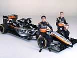 Undated handout photo provided by Sahara Force India of drivers Nico Hulkenberg (right) and Sergio Perez alonside the new 2015/16 livery. PRESS ASSOCIATION Photo. Issue date: Wednesday January 21, 2015. Photo credit should read: Sahara Force India/Handout Photo/PA Wire. NOTE TO EDITORS: This handout photo may only be used in for editorial reporting purposes for the contemporaneous illustration of events, things or the people in the image or facts mentioned in the caption. Reuse of the picture may require further permission from the copyright holder.
