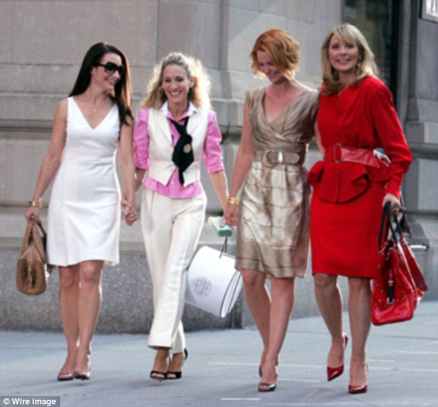 Fabulous friends: Cattrall hit the big time when she was cast in the HBO show at 41