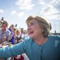 Democratic presidential nominee Hillary Clinton greets supporters following a &quot;Get out the vote,&quot; rally at Curtis Hixon Waterfront Park, Wednesday, Oct. 26, 2016 in downtown Tampa, Fla. (Loren Elliot/Tampa Bay Times via AP)